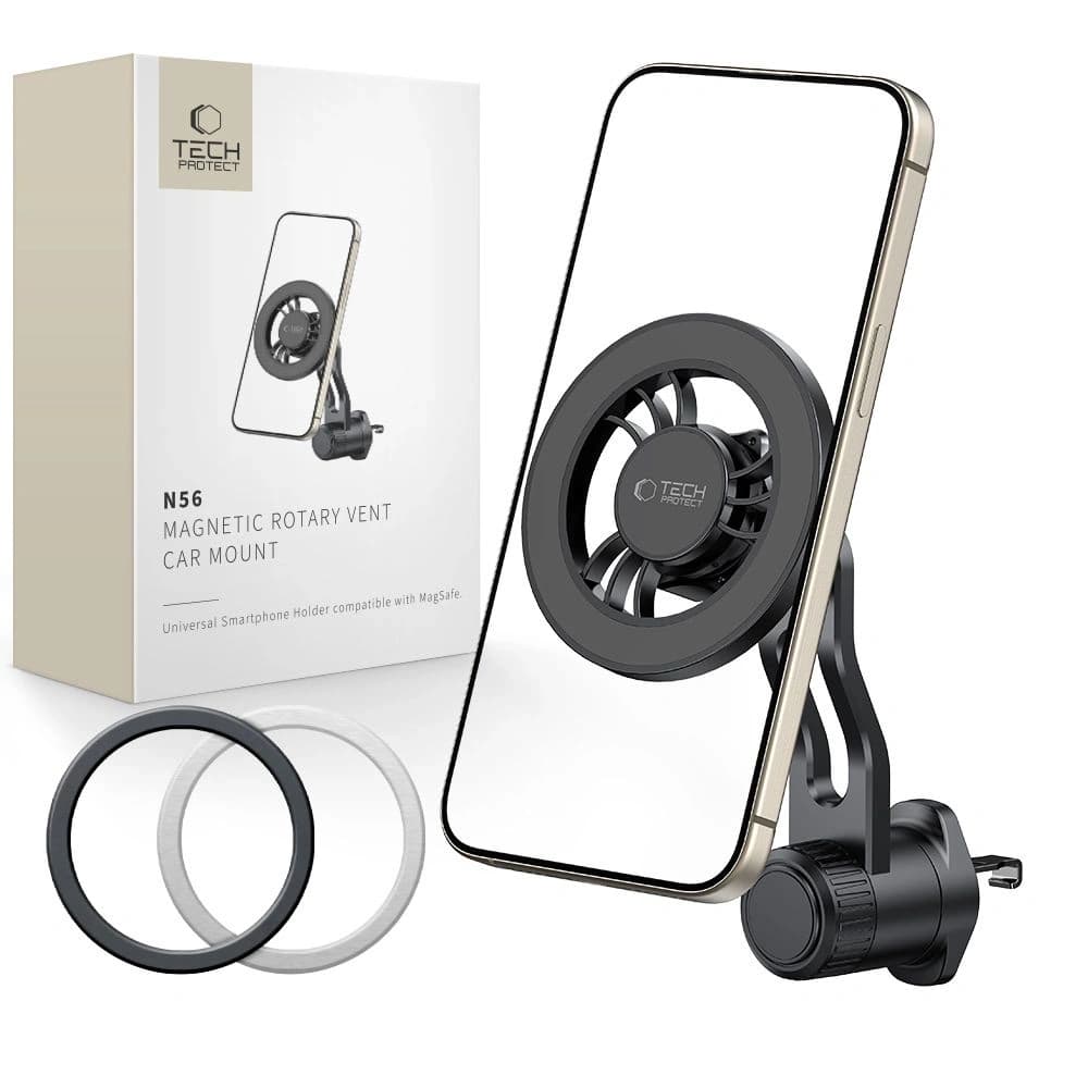 Tech-Protect N56 Magnetic MagSafe Rotable Vent Car Mount Black - 1