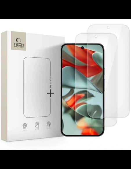Szkło hartowane Tech-Protect Glass Fit+ do Google Pixel 9 / 9 Pro / 10 / 10 Pro Clear [2 PACK]