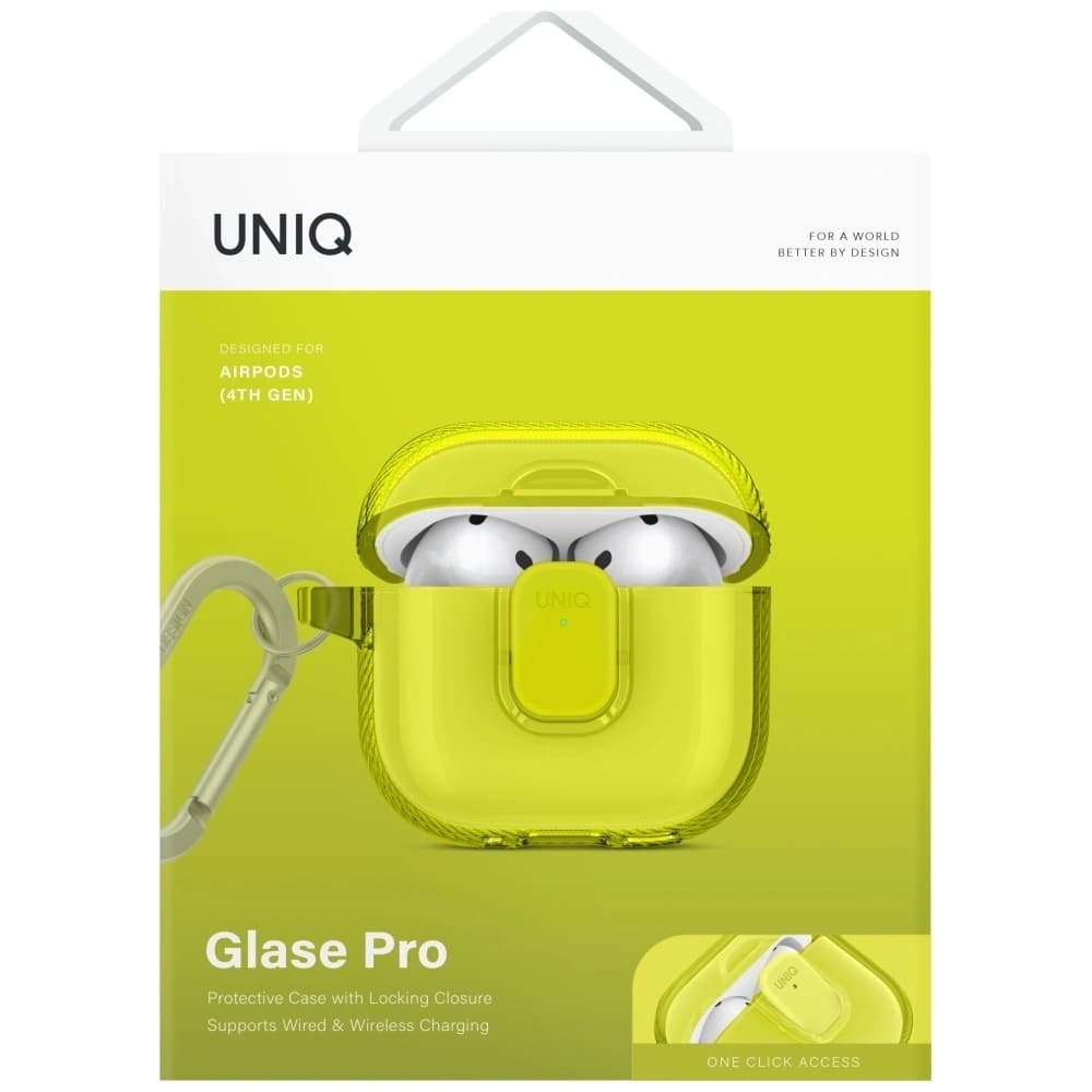 UNIQ Glase Pro Apple AirPods 4 Lock Case yellow - 2