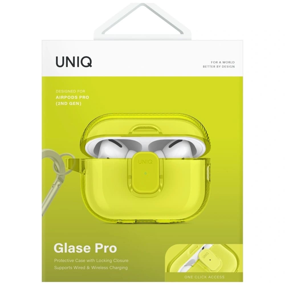 UNIQ Glase Pro Apple AirPods Pro 2 Schutzhülle gelb - 2