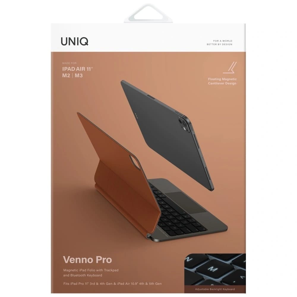 UNIQ Venno Pro Magnetic Smart s klávesnicí Apple iPad Air 11" 2024/2025 / iPad Air 10.9" 2022/2020 / iPad Pro 11" 2022/2021 karamel - 7