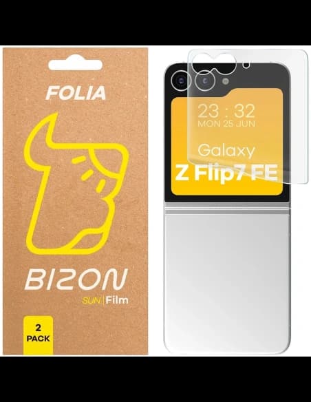 Bizon üvegfólia Nap Duo Samsung Galaxy Z Flip7 FE [2 Csomag]