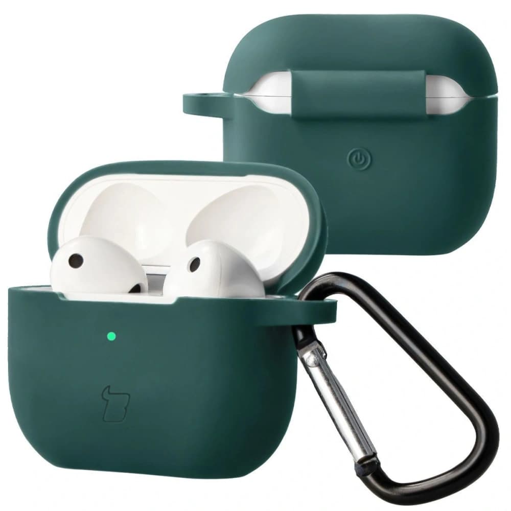 Bizon Case Kopfhörer Silikon Apple AirPods 3 dunkelgrün - 1