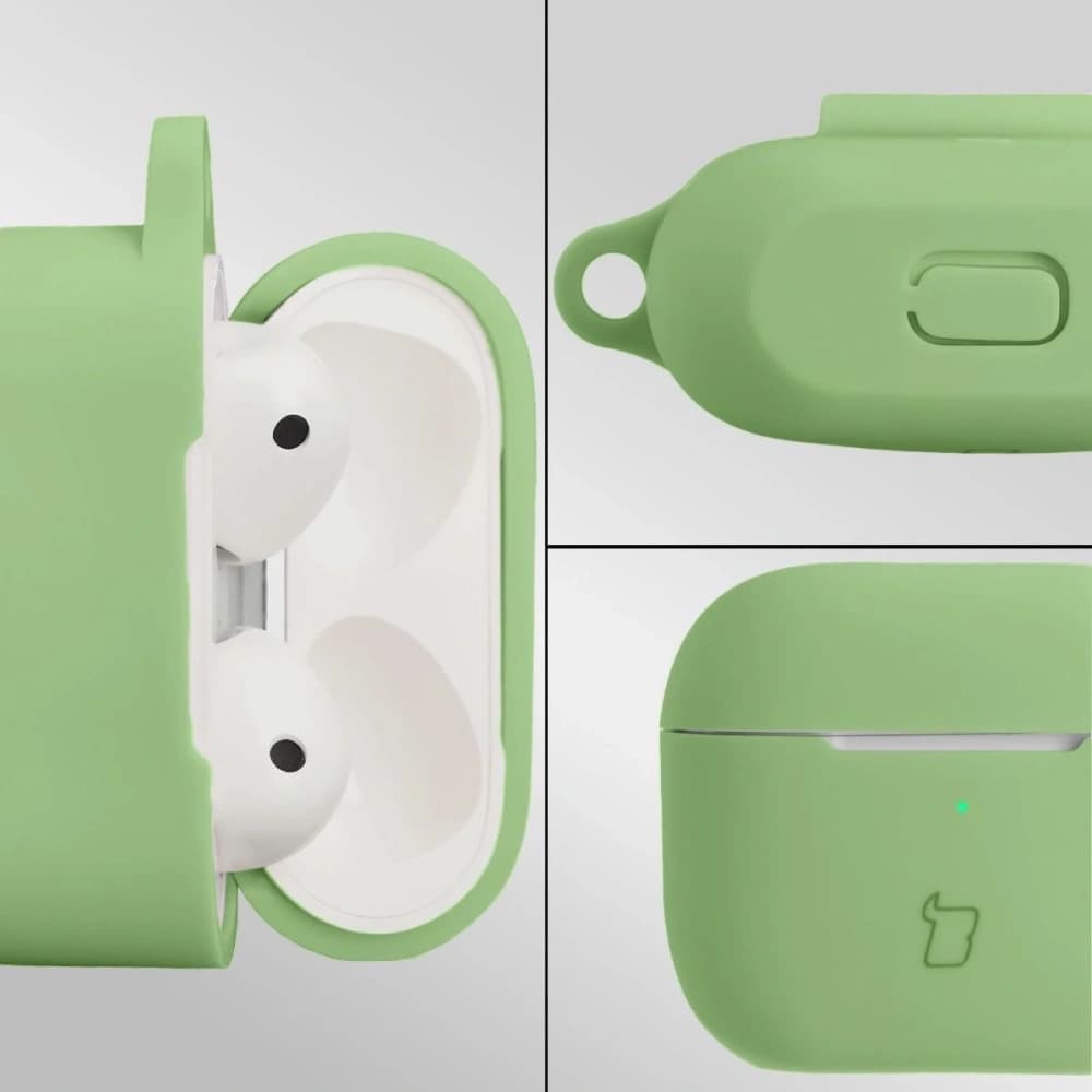 Bizon Case Kopfhörer Silikon Apple AirPods 3 hellgrün - 3