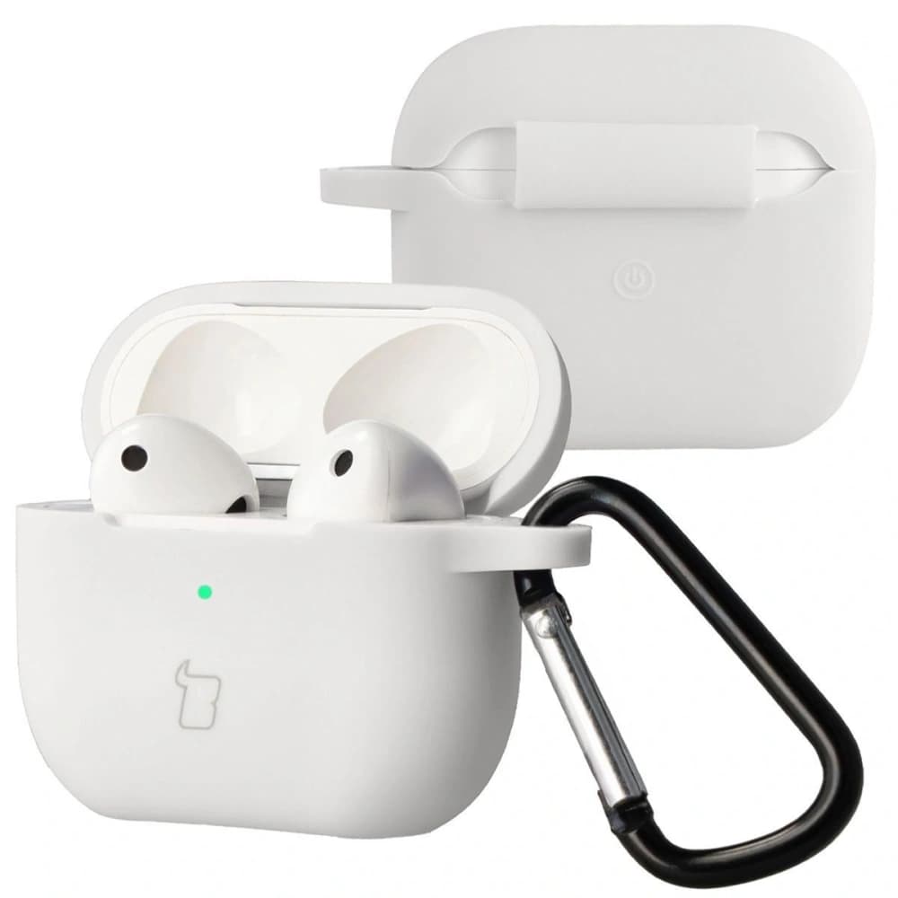 Bizon Case Kopfhörer Silikon Apple AirPods 3 weiß - 1