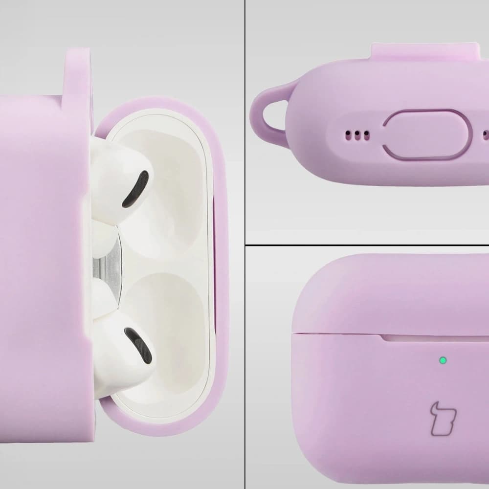 Căști Bizon Case din silicon pentru Apple AirPods Pro 2 lavandă - 3