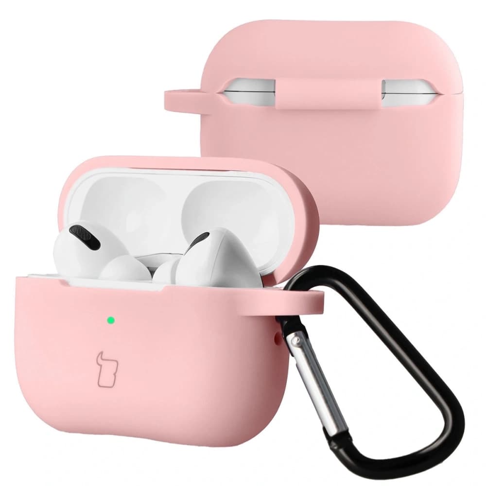 Bizon Case sluchátka silikonová Apple AirPods Pro 2 světle růžová - 1