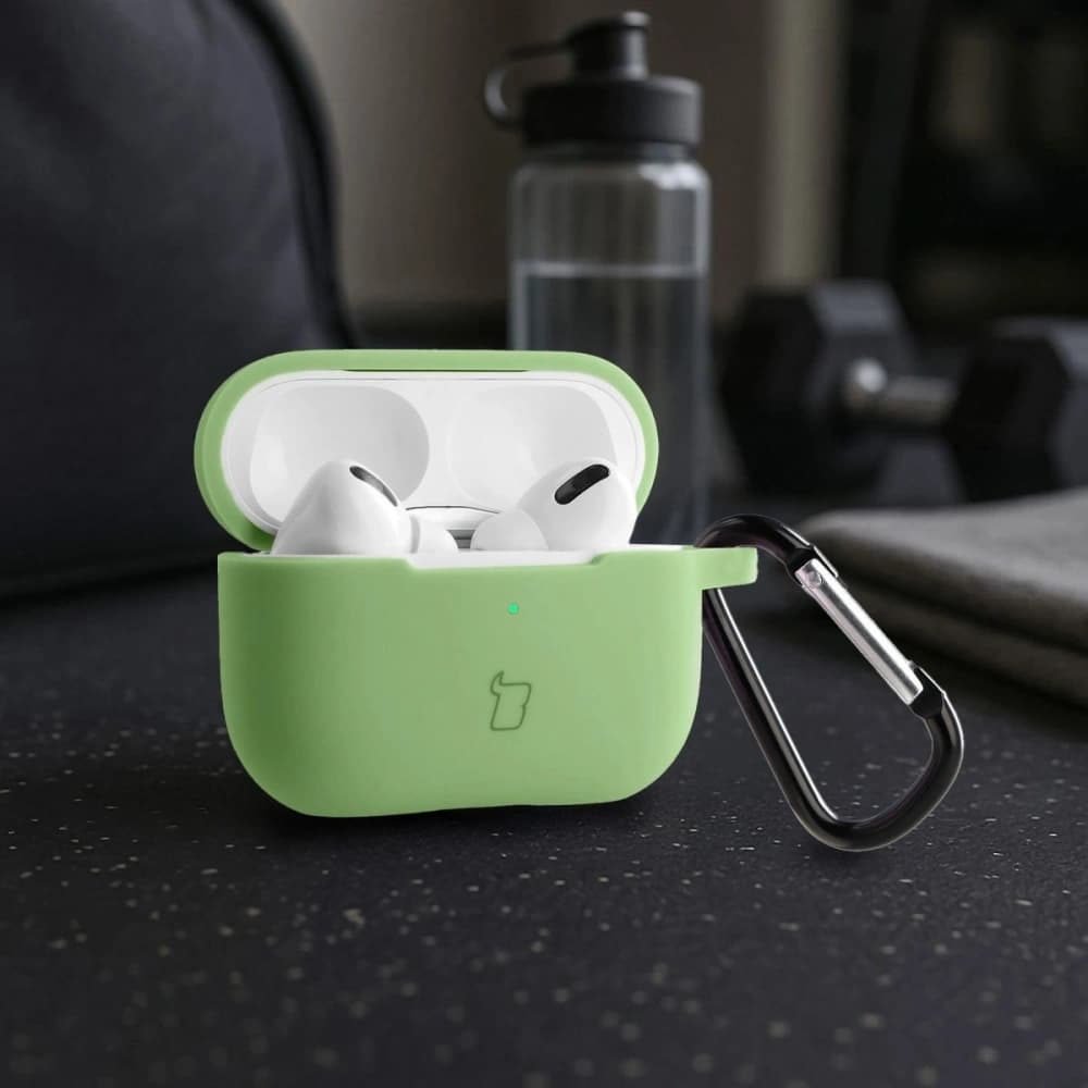 Bizon Case Headphone Silicone Apple AirPods Pro 2 light green - 4