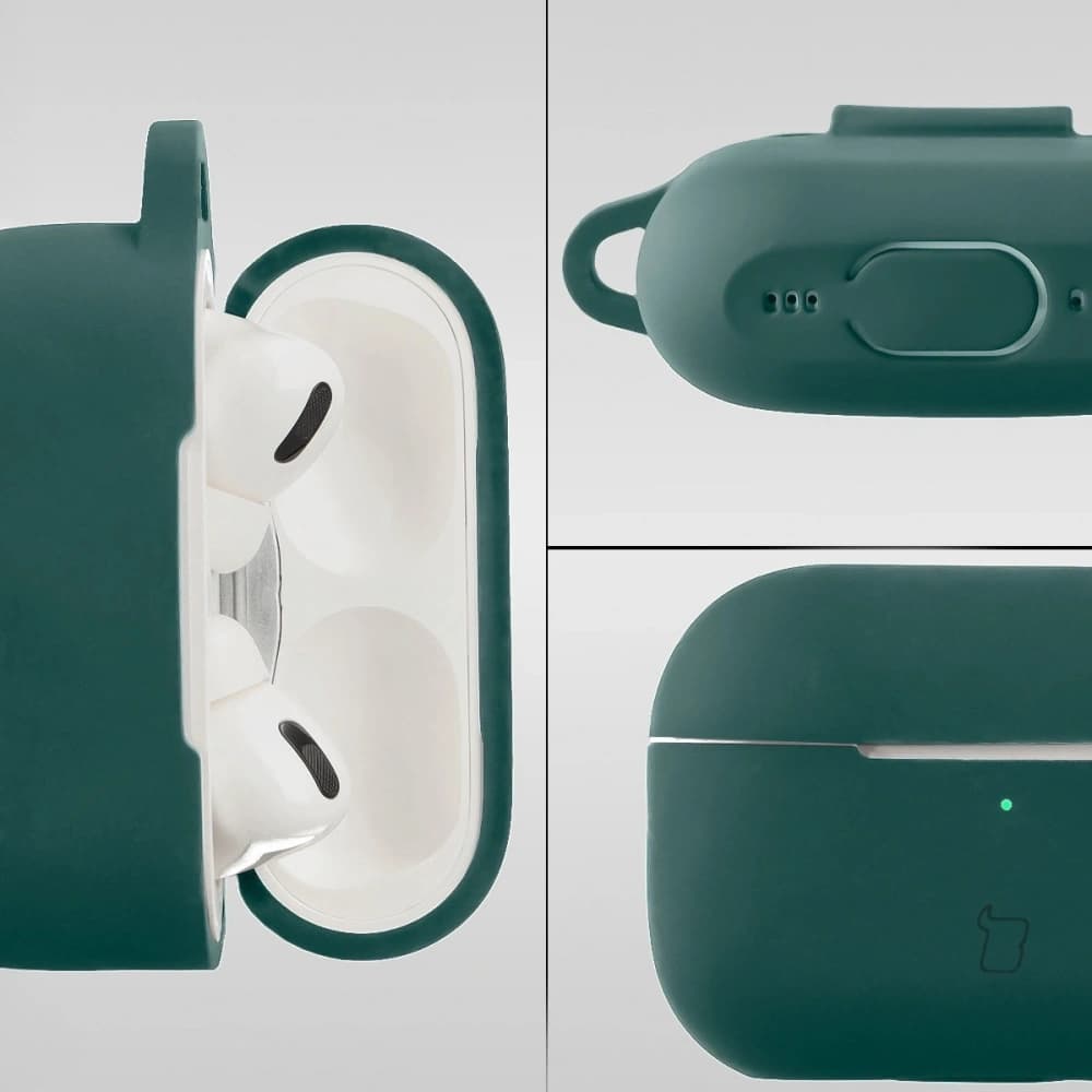 Bizon Case Kopfhörer Silikon Apple AirPods Pro 2 dunkelgrün - 3