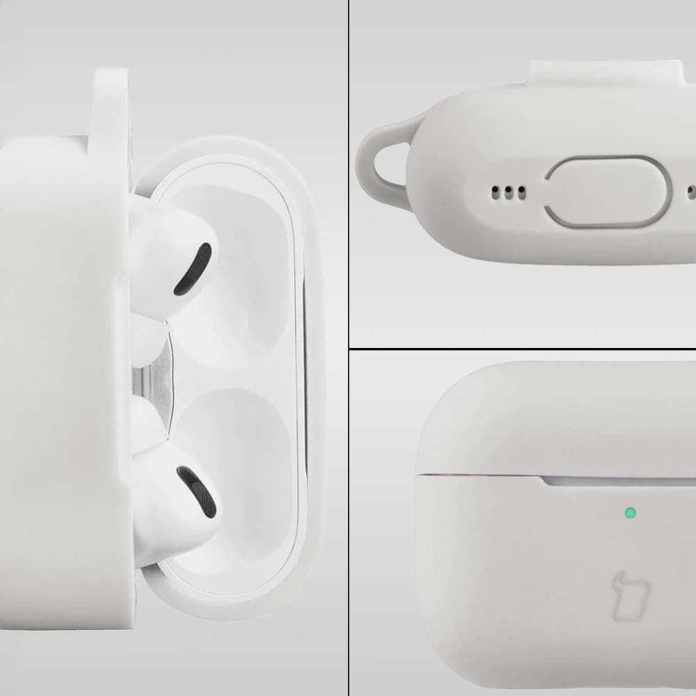 Bizon Case Kopfhörer Silikon Apple AirPods Pro 2 weiß - 3