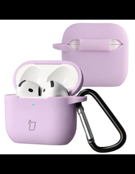 Căști Bizon Case Silicone Apple AirPods 4 lavandă
