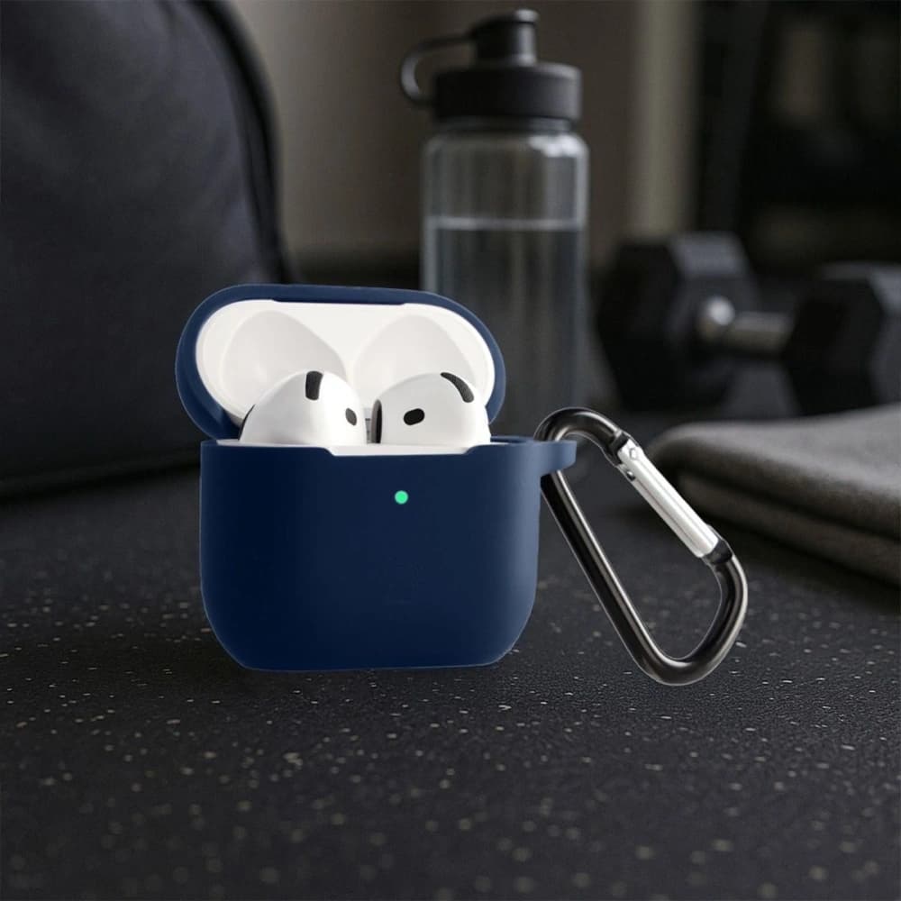 Bizon Case sluchátka silikonová Apple AirPods 4 tmavě modrá - 4