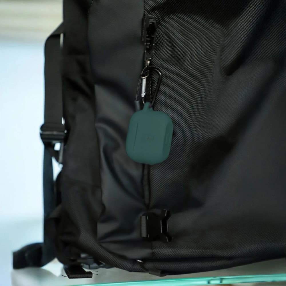 Bizon Case sluchátka silikonová Apple AirPods 4 tmavě zelená - 5