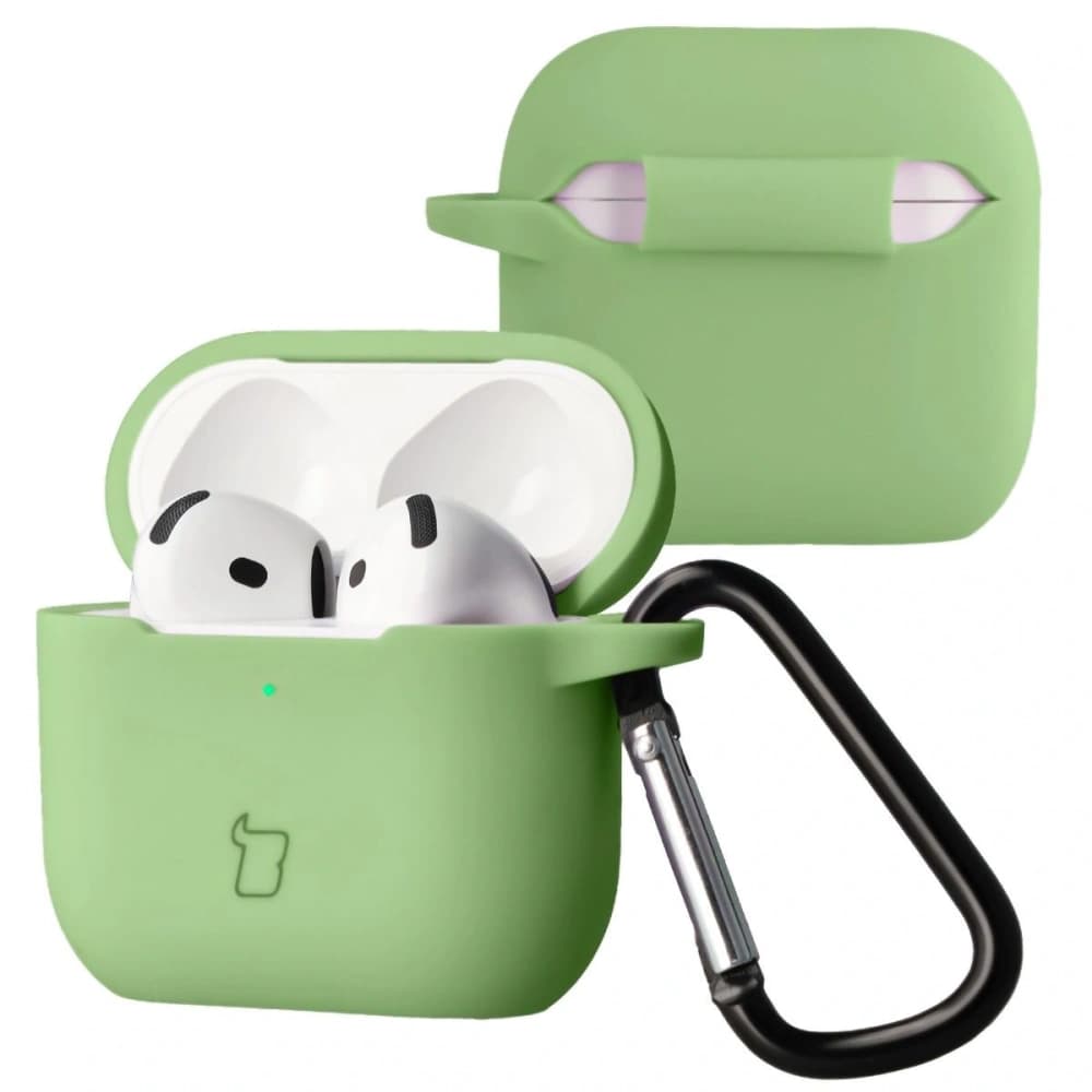 Căști Bizon Case Silicone Apple AirPods 4 verde deschis - 1