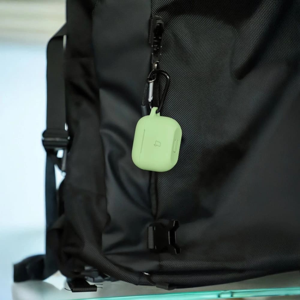 Căști Bizon Case Silicone Apple AirPods 4 verde deschis - 5