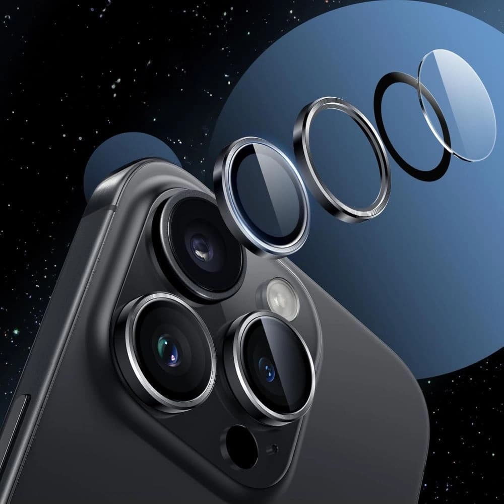 Tech-Protect Camring Fit+ Apple iPhone 14 Pro / Max / 15 Pro / Max / 16 Pro / Max / 17 Pro / Max Čirý - 3