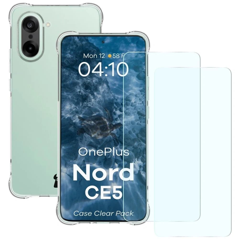 Bizon Case Clear Pack case + 2x tempered glass OnePlus Nord CE5 5G - 1