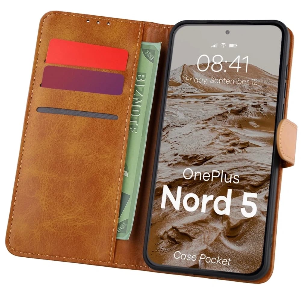 Bizon Case Pocket OnePlus Nord 5 hnědá - 1