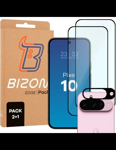 BIZON Edge Pack 2x Bildschirmglas + Kameraglas Google Pixel 10