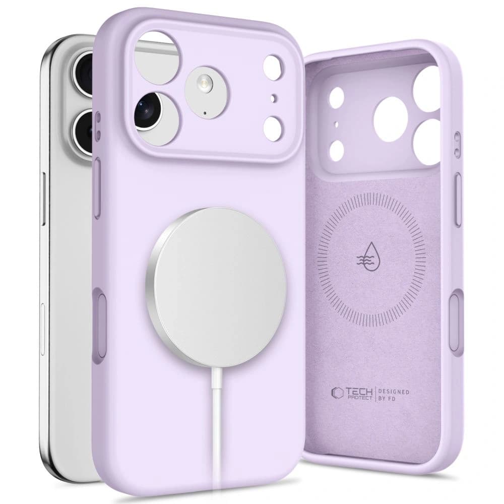 Tech-Protect silikonový MagSafe pro Apple iPhone 17 Pro Mauve - 1