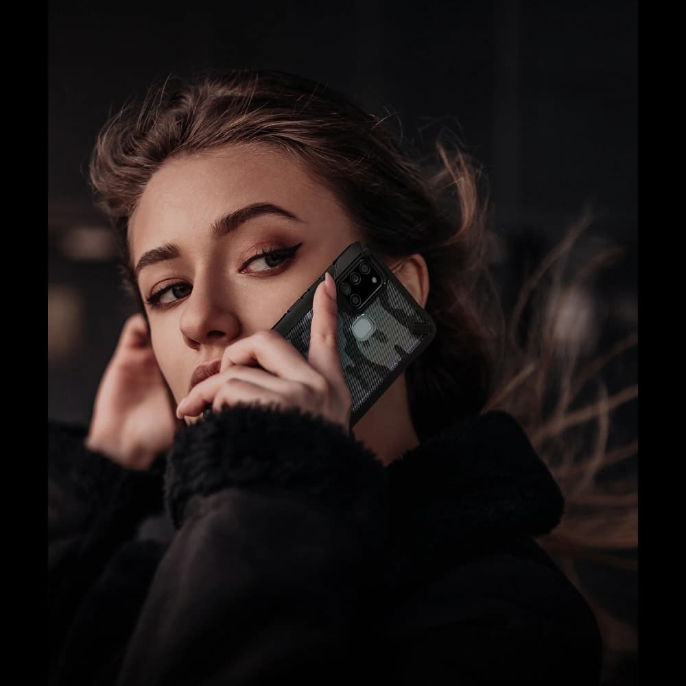 Ringke Samsung Tasche Fusion-X Galaxy A21s Camo (Moro) Schwarz - 3