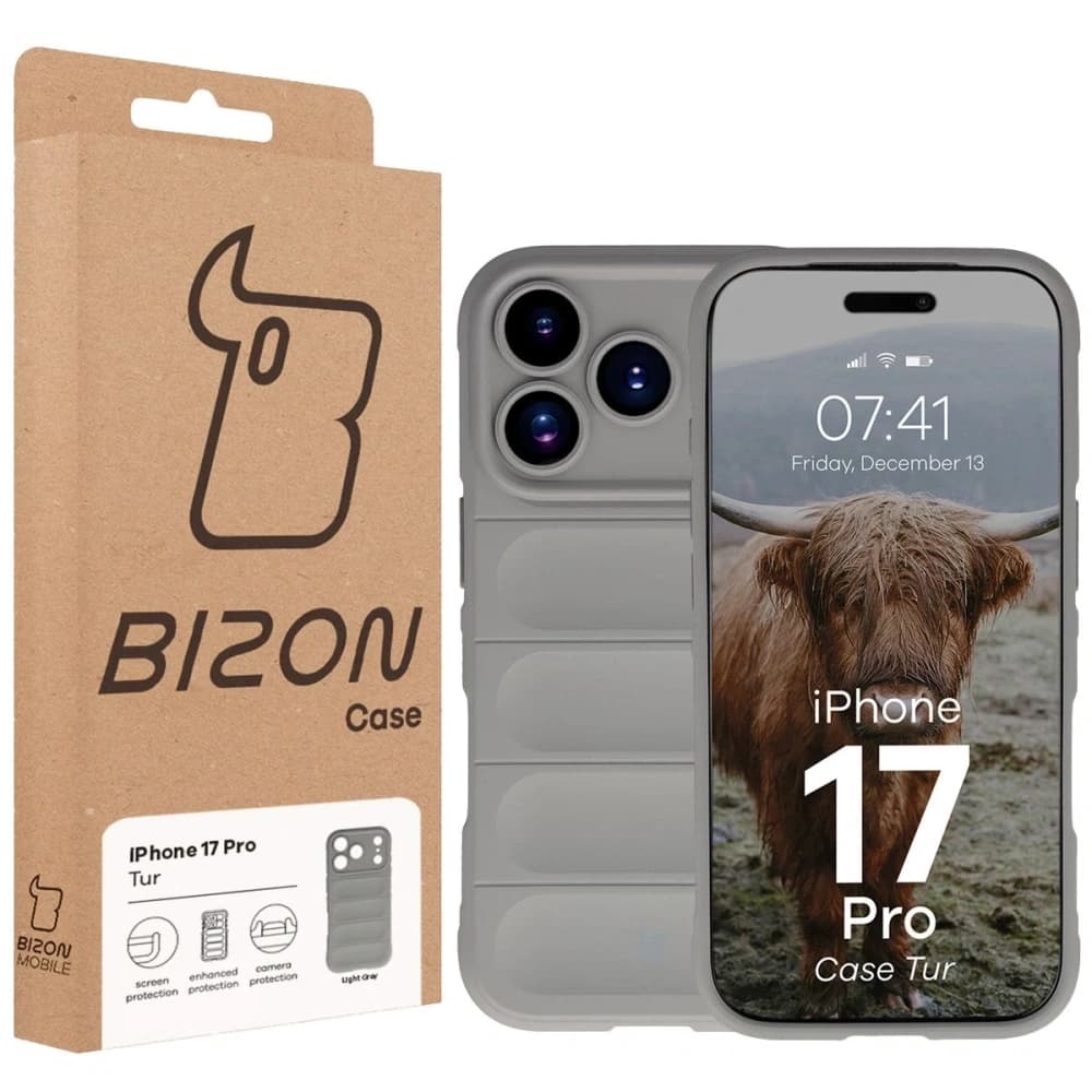 Bizon Case Tur Apple iPhone 17 Pro světle šedá - 8