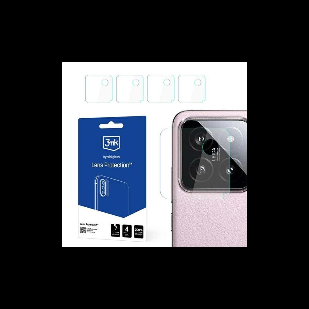 [CR] Sticlă hibridă pentru obiectivul aparatului 3MK Lens Protect Xiaomi 14 [4 PACK] - 1