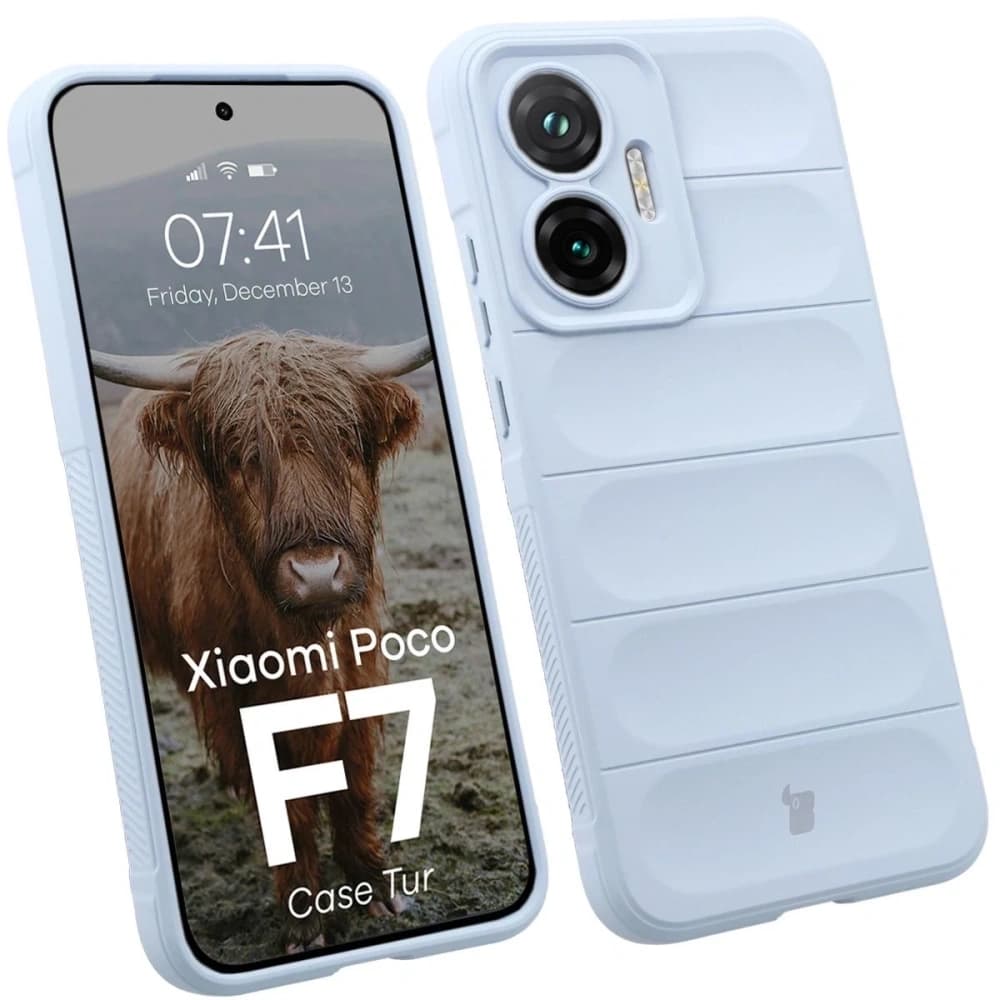 Husă Bizon Tur pentru Xiaomi POCO F7 albastru deschis