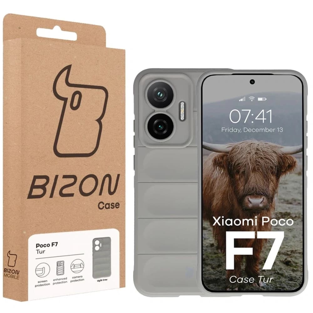 Husa Bizon Tur Xiaomi POCO F7 gri deschis - 8