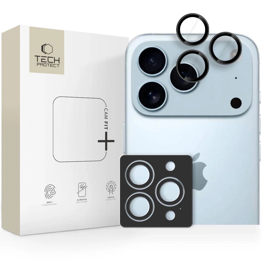 Tech-Protect Camring Fit+ Apple iPhone 14 Pro / 14 Pro Max / 15 Pro / 15 Pro Max / 16 Pro / 16 Pro Max / 17 Pro / 17 Pro Max Černá - 1