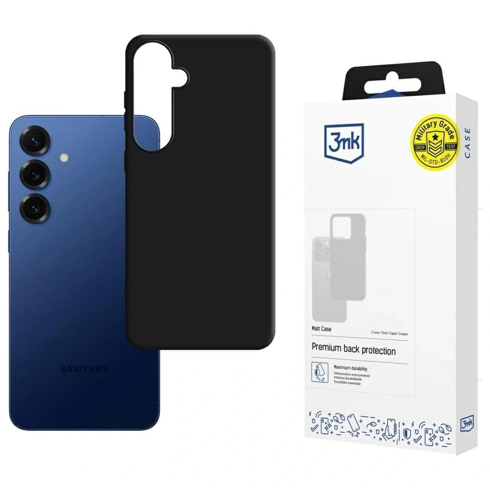 3MK Matt Case Samsung Galaxy S25 FE schwarz - 1