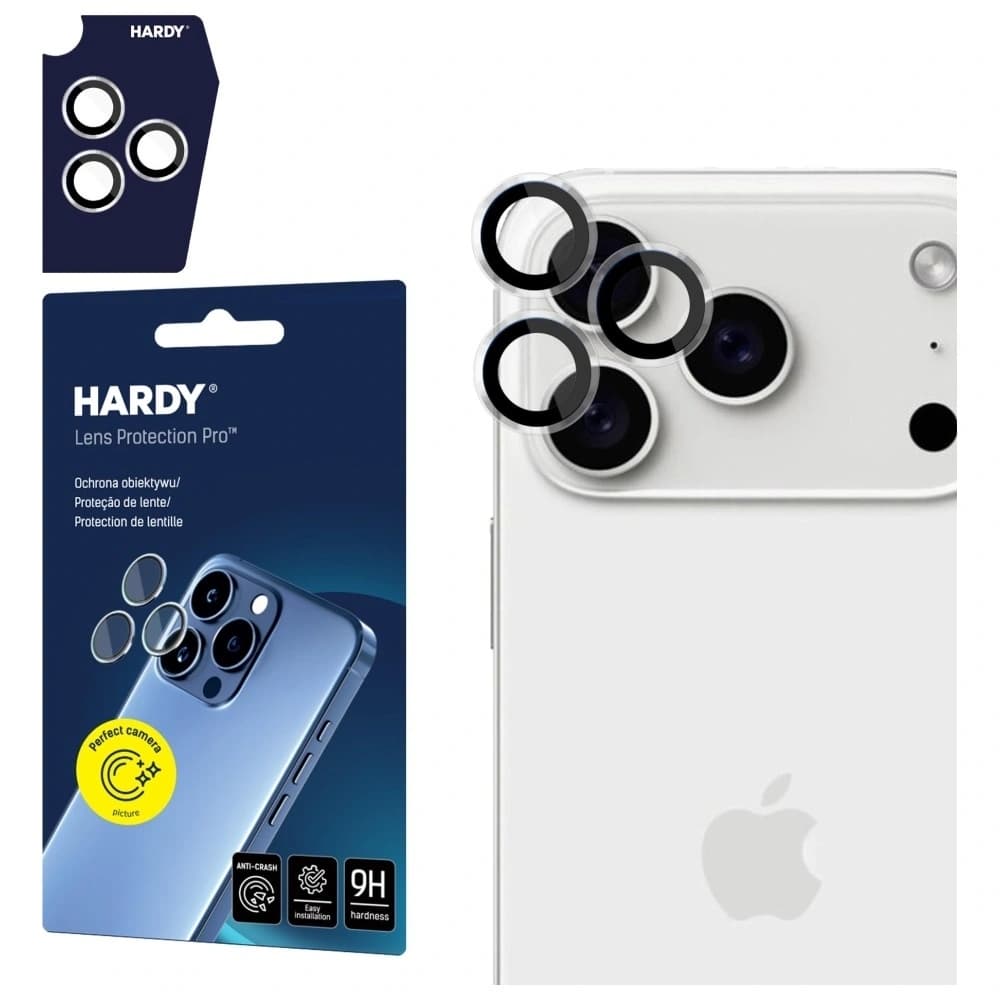3MK HARDY Protecție pentru Lentile Pro Apple iPhone 17 Pro / 17 Pro Max transparentă - 1