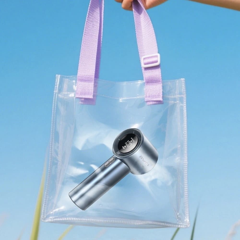 AWEI F38 Mini Pocket Fan blue - 3