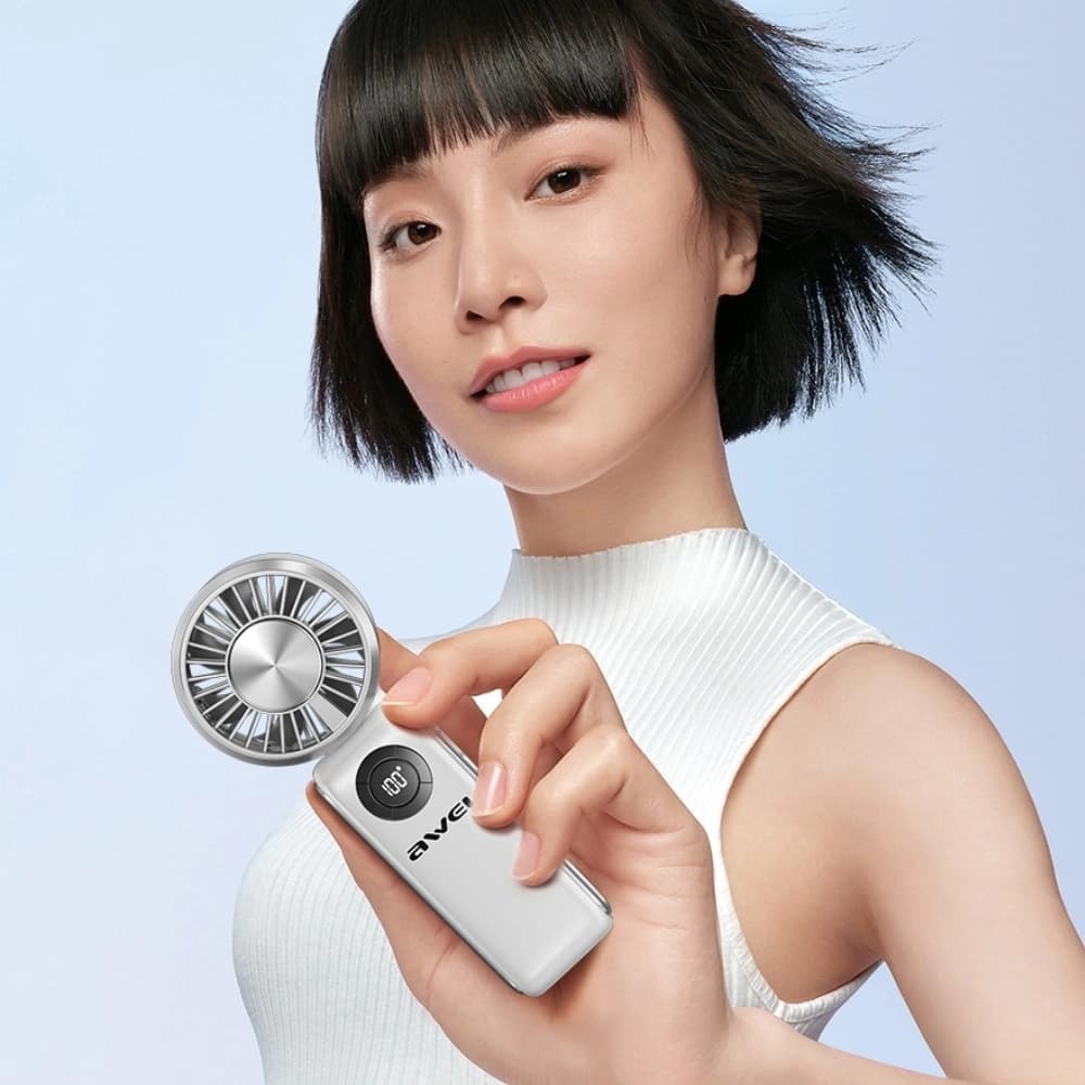 AWEI F39 Schneller Eis Mini Taschenventilator weiß - 6