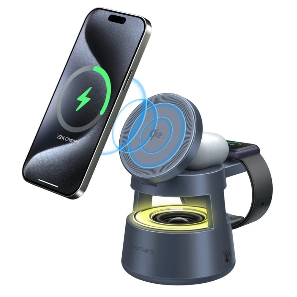 4smarts Aura Sound Lade station Qi2 grau - 2