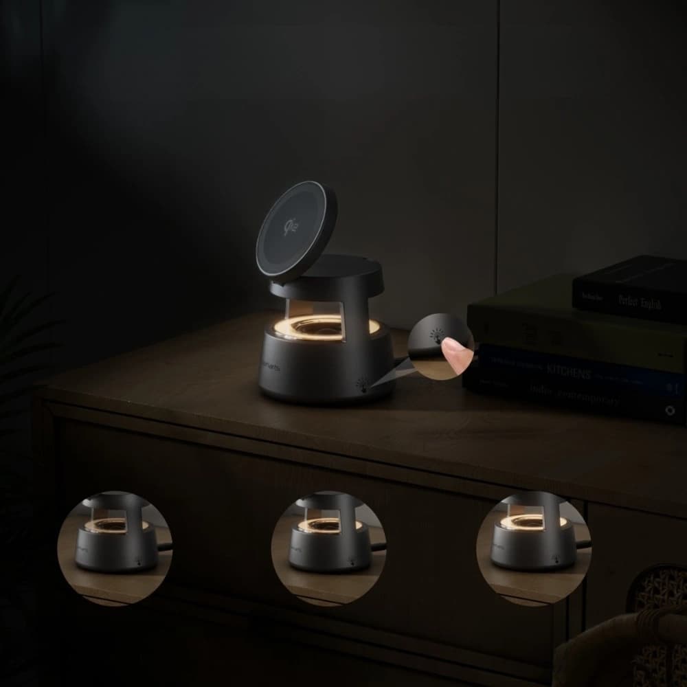 4smarts Aura Sound Lade station Qi2 grau - 6