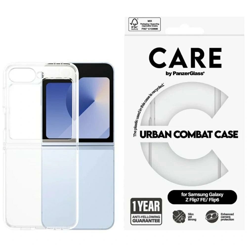 CARE by PanzerGlass Flagship Urban Combat Samsung Galaxy Z Flip7 FE / Flip6 átlátszó - 1