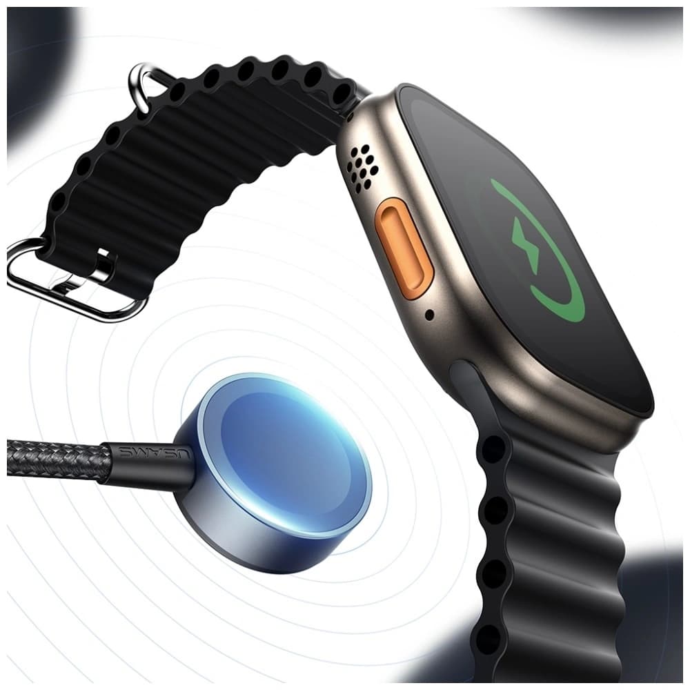 USAMS Huan Sorozat SJ754 3 az 1-ben 72W USB-C / USB-C kábel 60W, USB-C 12W + óra töltő 2.5W korrózióálló - 5