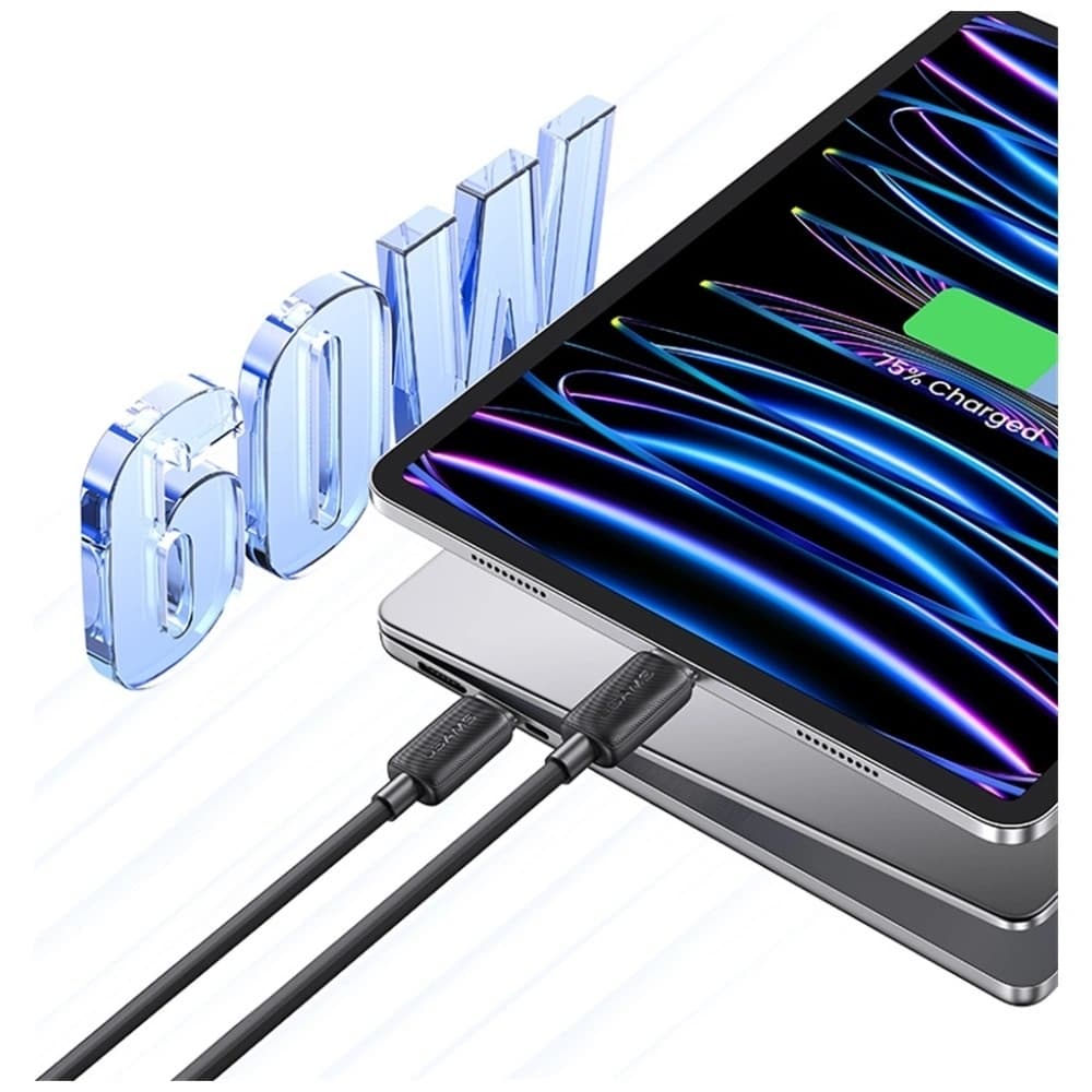 USAMS KY Series US-SJ696 60W USB-C / USB-C cable 2m white - 10