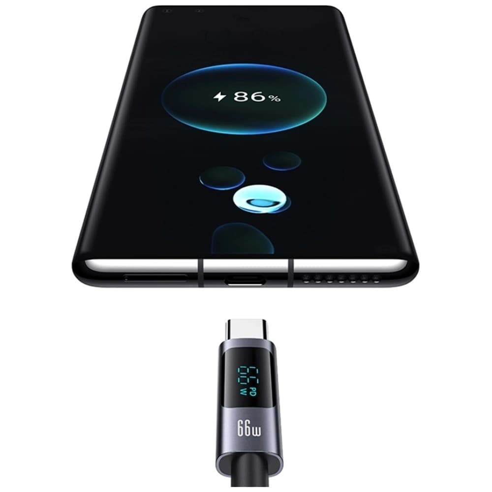 USAMS Sufeng Sorozat US-SJ673 66W 6A Gyors Töltő USB-C USB-A kábel 1,2m korrózióálló - 4