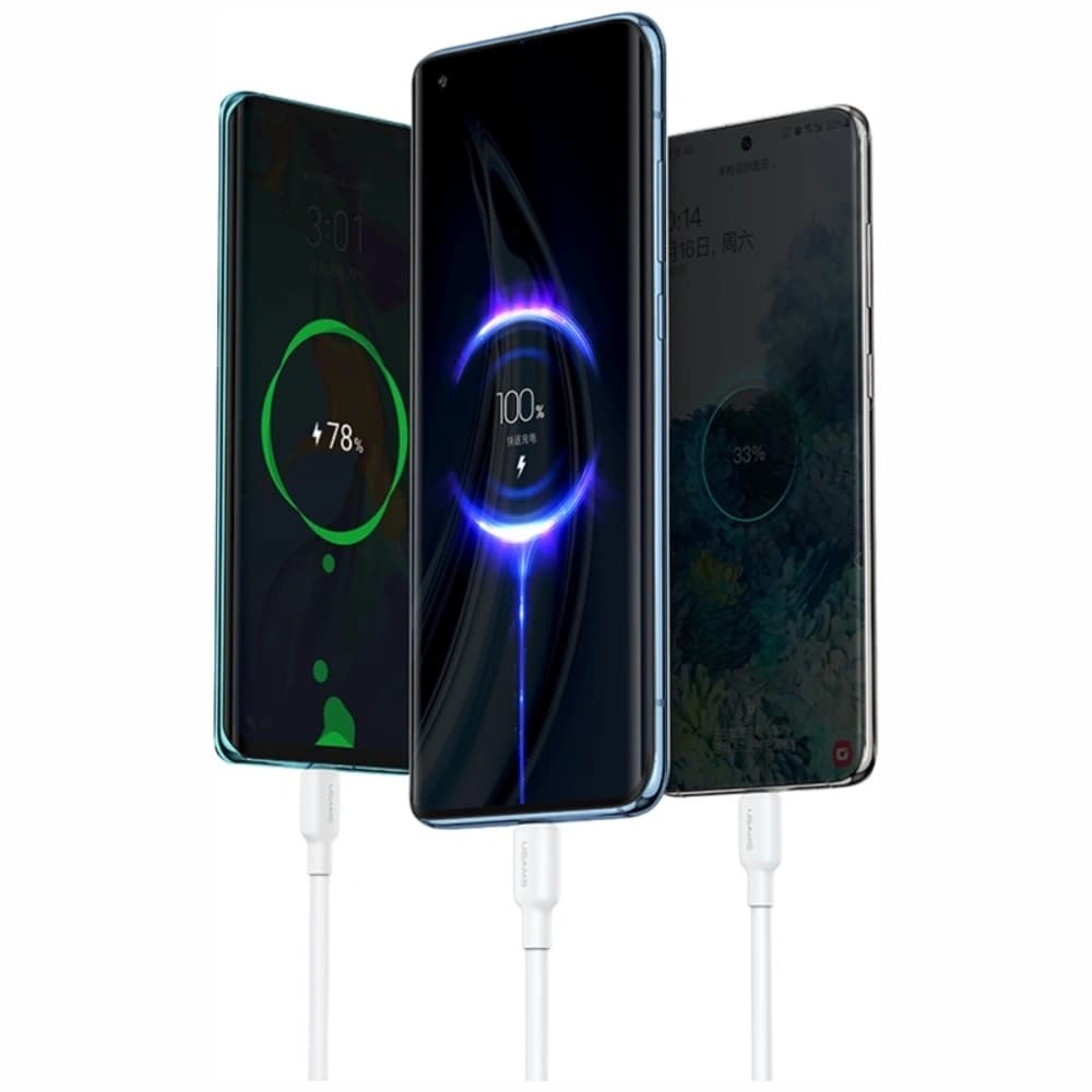 USAMS US-SJ603 U84 3A USB-C / USB-A kábel 3m fehér - 6