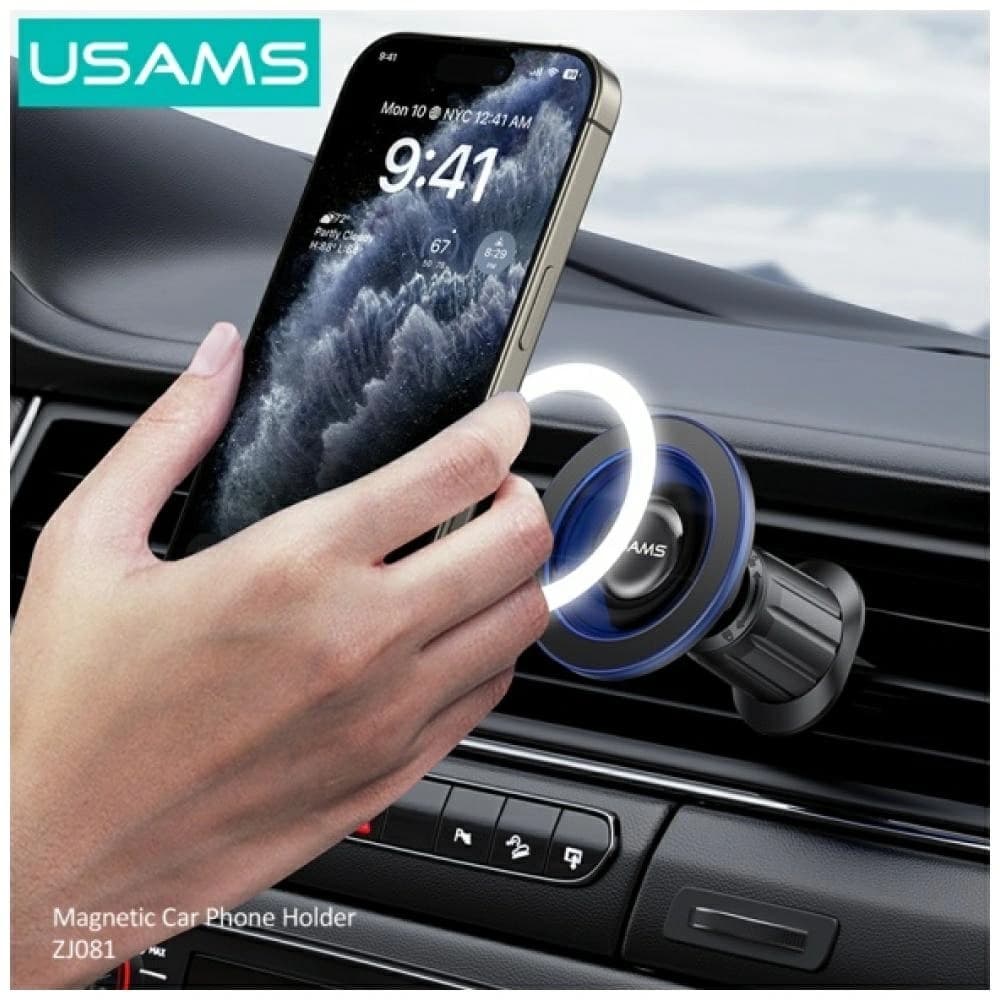 USAMS ZJ081 MagSafe Car Air Vent Mount Blue - 4