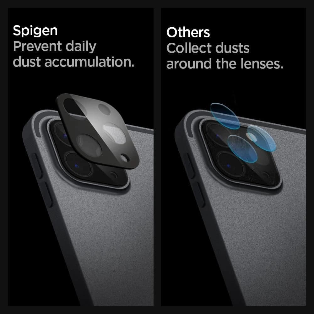 Edzett üveg Spigen Glass FC Kamera Apple iPad Pro 11 2020 (2. generáció) /12.9 2020 (4. generáció) Fekete [2 PACK] - 6