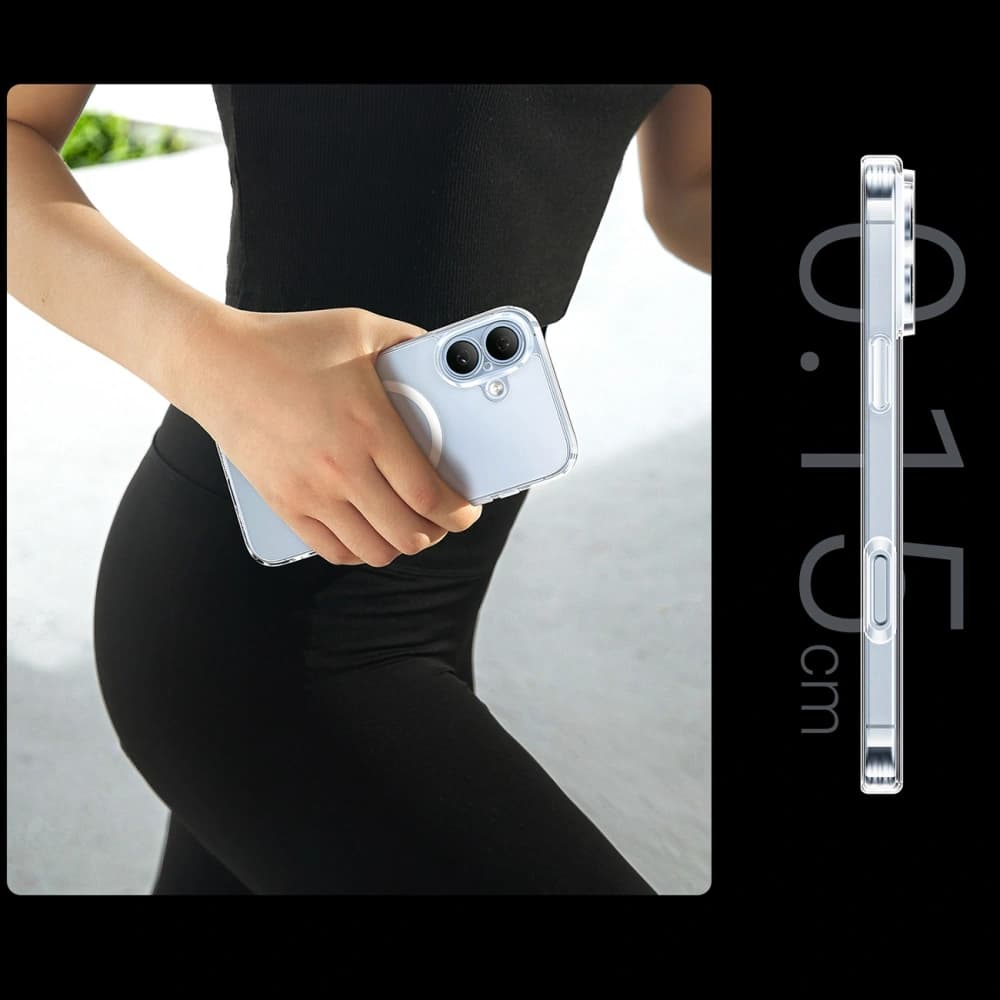 Etui UGREEN Classy Clear Magnetic pentru Apple iPhone 16 Plus transparent - 7