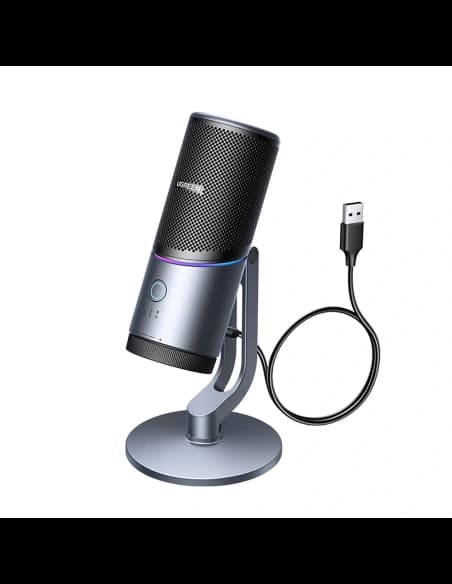 Microfon de birou UGREEN CM769 USB-A RGB LED argintiu