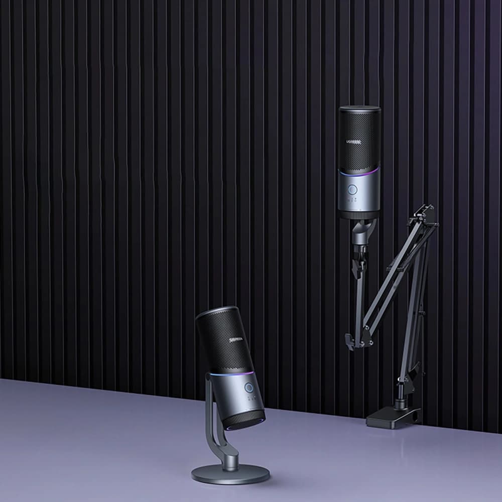 Microfon de birou UGREEN CM769 USB-A RGB LED argintiu - 10