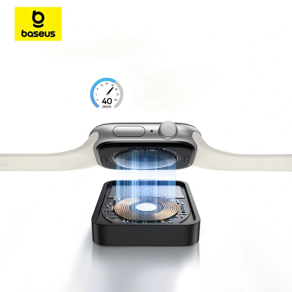Baseus MagPro 2.5W mágneses indukciós töltő Apple Watch-hoz fekete - 7