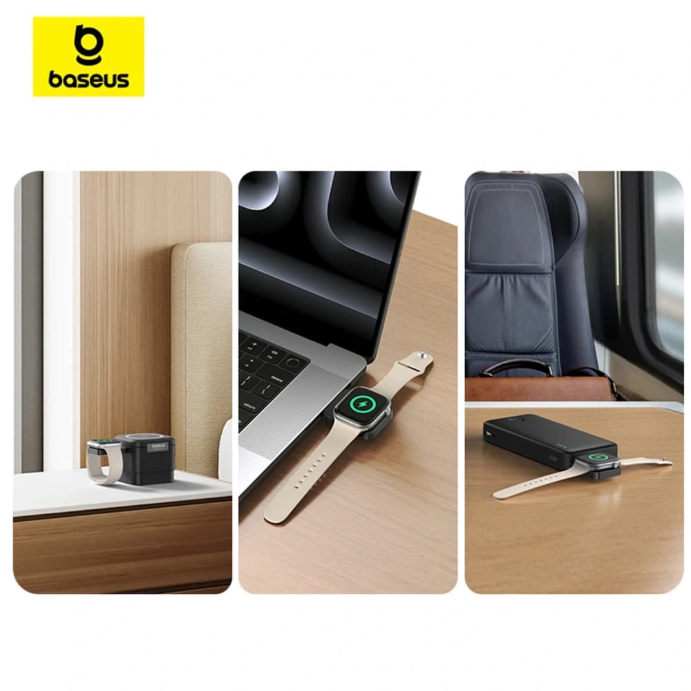 Baseus MagPro 2.5W mágneses indukciós töltő Apple Watch-hoz fekete - 9