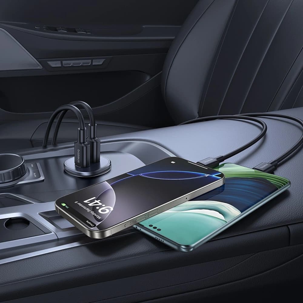 Baseus GoTrip 2xUSB-C 30W fekete autós töltő - 8