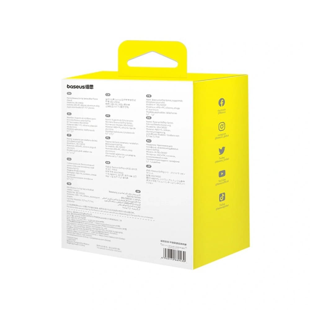 Motocyklový držák na telefon Baseus GoTrip na zrcátko s tlumením černý - 10